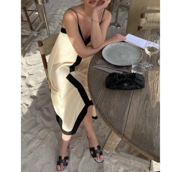 Commense Sicily Old Money Aesthetics Slip Maxi Dress Size Oversized SMALL - Picture 3 of 4